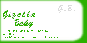 gizella baky business card